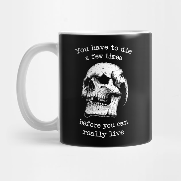 Bukowski quote skull by grimsoulart